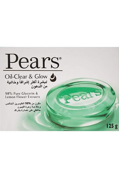 Pears Soap Oil Clear With Lemon Flower extract & 98% pure Glycerin,125g - One piece