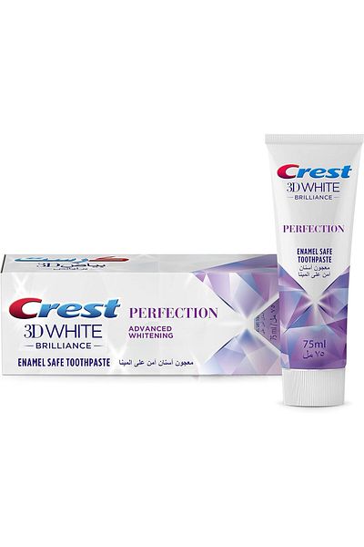 CREST Crest 3D White Brilliance Perfection, Enamel Safe Toothpaste, 75 ml