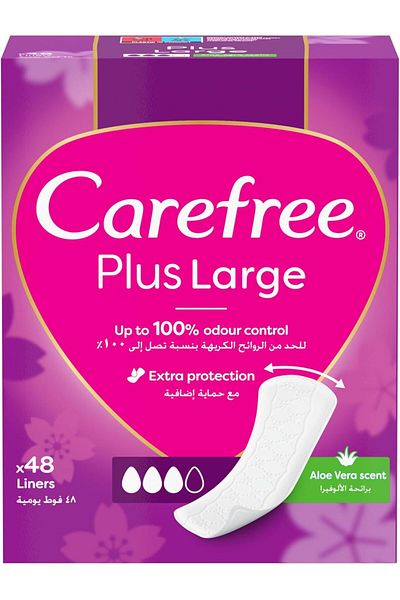 Carefree PANTYLINERS LARGE ALOE 48PCS(GREEN)(9216)