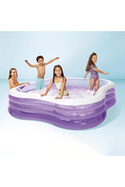 Intex beach wave swim center swimming pool, Blue/White 90-inch x 22-inch size 8" 57495EP