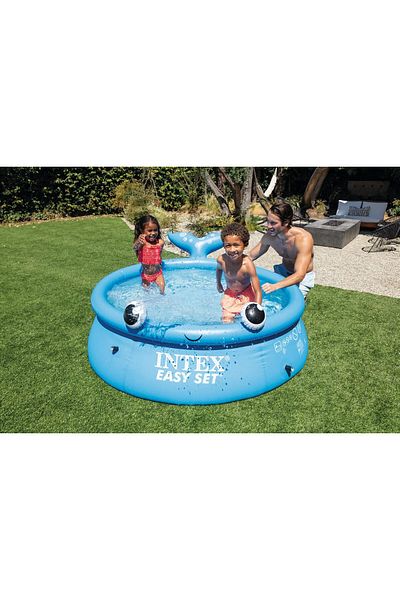 Intex 26102EH Jolly Whale Easy Set Inflatable Pool: 6ft x 20in – Puncture-Resistant Material