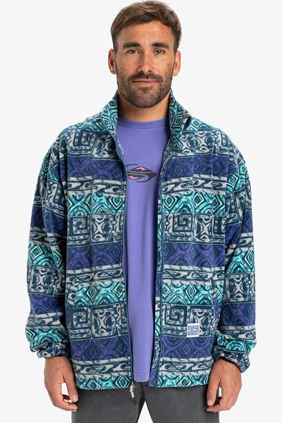 Quiksilver Mikina Eqyft05063-Sgz6 - Global Heat Stripe, stříbrně šedá