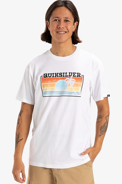 Quiksilver Ανδρικό μπλουζάκι με κοντό μανίκι. Φιγούρες περιλαμβάνονται:, Συλλογή: Συλλογή Sportsline, Fabri