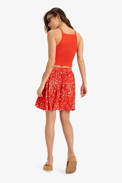 Roxy Mini-Skirt für Damen – leicht bedrucktes, langlebiges Crinkle-Gewebe