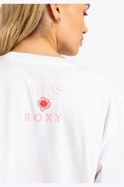 Roxy Φωτεινό ΛΕΥΚΟ ΧΑΒΑΙΙ Μπλουζάκι για Γυναίκα και Κορίτσι