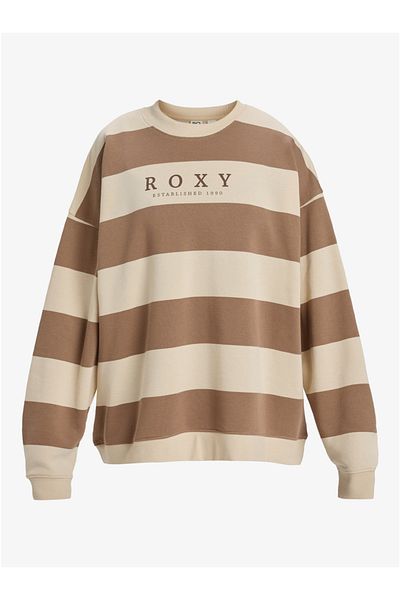 Roxy Sweatshirt mit Rundhalsausschnitt für Damen – Algodon und Polyester Blend Yarn Dy