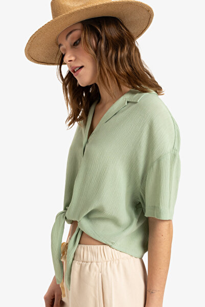 Roxy Short Sleeve Shirt - Women Lightweight Viscose Sustainable Fabric