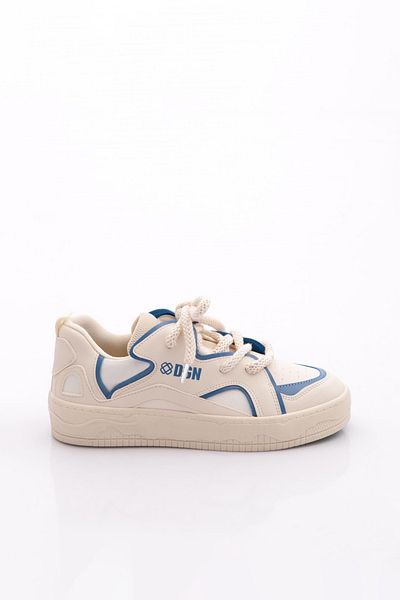 DGN Blue Thick Sole Daily Lace-Up Women's Sneaker