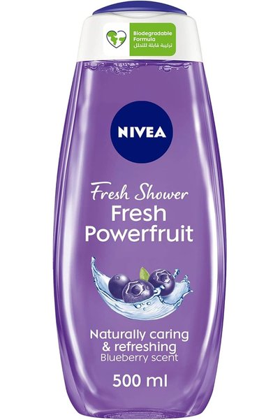 NIVEA جل الاستحمام وغسول الجسم برائحة التوت الأزرق ومضادات الأكسدة من الفواكه...