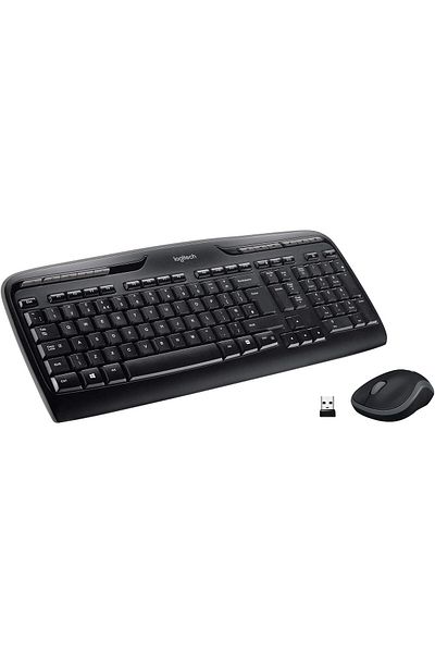 logitech MK330 Wireless Keyboard and Mouse Combo for Windows, 2.4 GHz Wireless with USB-Receiver, Po