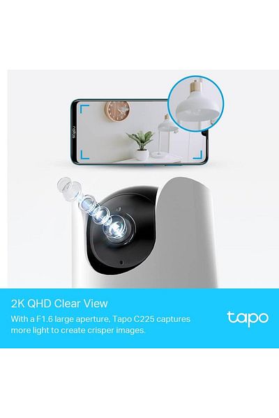 tapo TP-Link Tapo 2K QHD Pan/Tilt Security Camera,AI Detection, Privacy Protection,Starlight Sensor, 2-wa