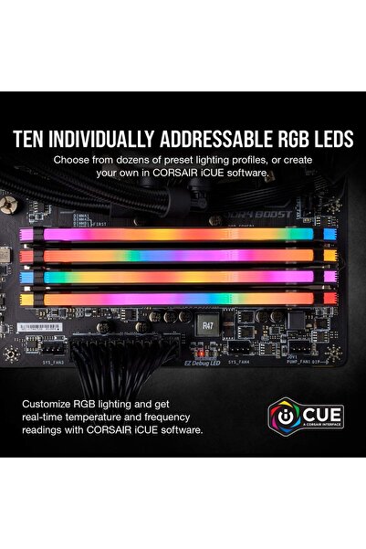 Corsair ذاكرة سطح المكتب Vengeance Rgb Pro 32Gb (2X16Gb) Ddr4 3600 (Pc4-28800) C18 - أسود