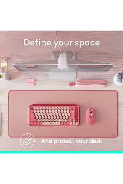 logitech Desk Mat - Studio Series, Multifunctional Large Desk Pad, Extended Mouse Mat, Office Desk P