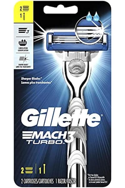 Gillette Mach3 Turbo Men's Razor Handle + 2 Refills