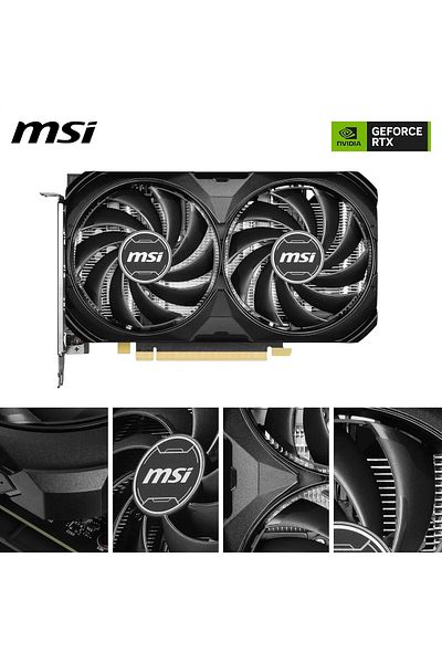 MSI بطاقة رسوميات RTX4060 TI Ventus 2X Black E1 OC 8GB GDDR6 HDMI 3xDP