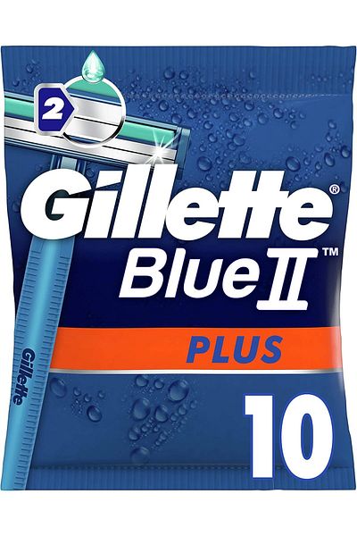 Gillette Blue II Plus Men’s Disposable Razors, 10 Count