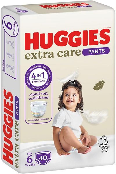 Huggies Extra Care Pants Size 6 Value Pack 40 Diaper Pants