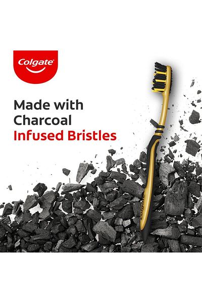 Colgate Colgate Toothbrush Soft Zig Zag with Charcoal 5 Pack