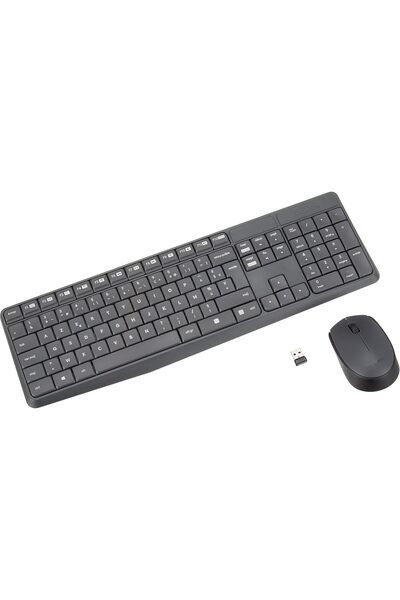 logitech MK235 Wireless Keyboard and Mouse Combo, AZERTY French Layout - Black