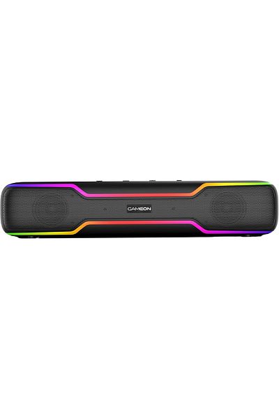 GAMEON شريط صوت لاسلكي Dominator Blaze 10W*2 مع بطارية 3000 مللي أمبير في الساعة، إصدار 5.3، أضواء RGB، TWS، والمزيد
