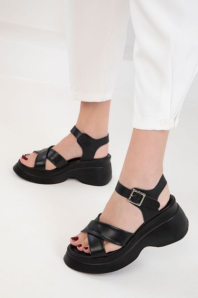 SOHO Schwarze Damensandalen 20380