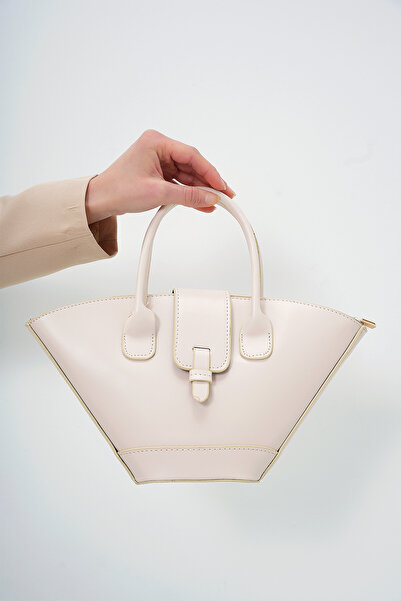 Trend Alaçatı Stili Women's Beige Removable Strap Belt Buckle Hand and Shoulder Bag Alc-X13758