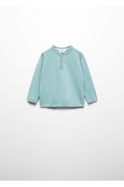 MANGO Woman Turquoise Baby Boy Sweater 67035144 -46