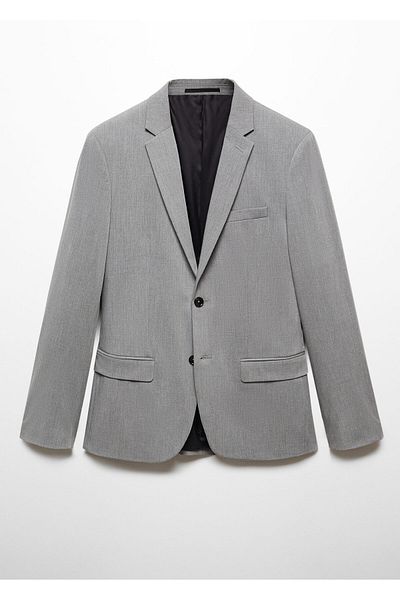 MANGO Gray Men's Blazer Jacket 67140623