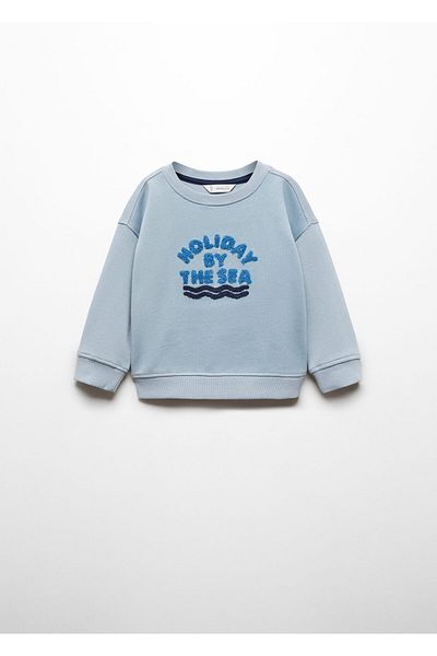 MANGO Sky Blue Baby Boy Sweatshirt 67056005