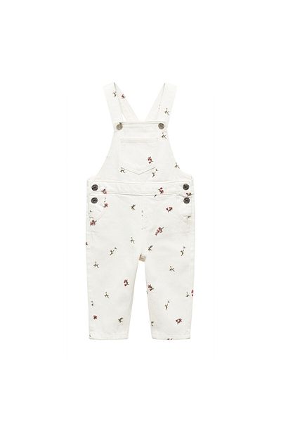 MANGO Baby Girl Cherry White Jumpsuit 67084786