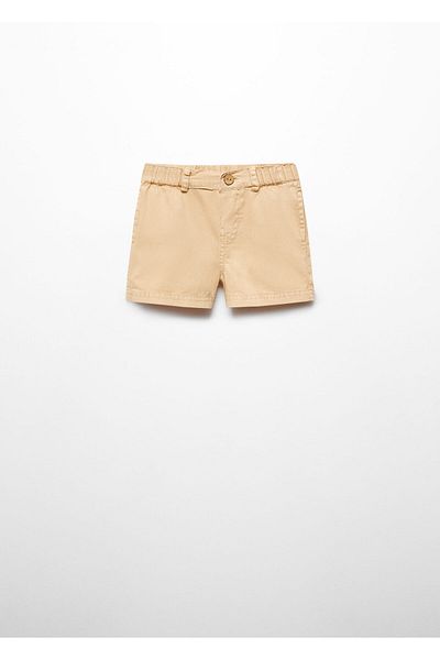 MANGO Chlapecké šortky tmavé Camel a Bermudy 67076744