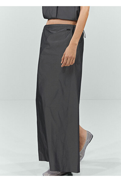 MANGO Woman Gri Kadın  Etek 67073699
