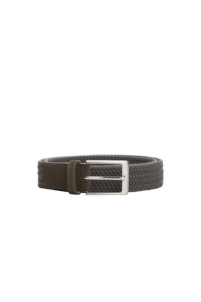 MANGO Woman Ανδρική ζώνη KHAKI 67050635