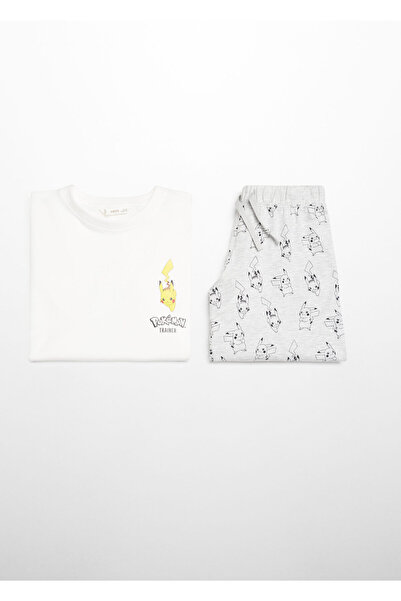 MANGO Woman Erkek Çocuk Metal Grisi Pijama Takımı 67036743