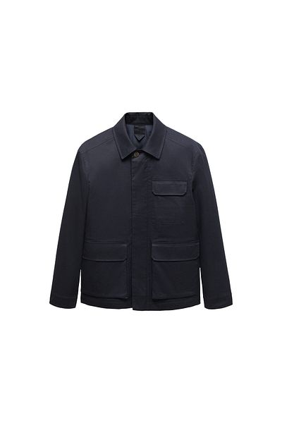 MANGO Ανδρικό μπουφάν Navy Blue 67044441