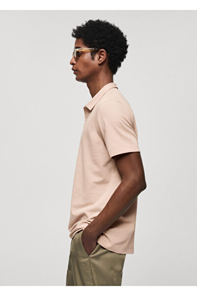 MANGO Woman Pastel Pembe Erkek  Polo Yaka T-shirt 67036317