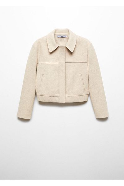 MANGO Jachetă de damă BEIGE 67994034