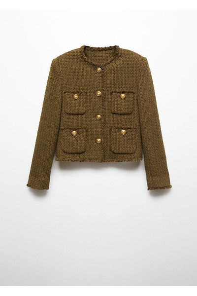 MANGO Khaki Women's Jacket 67873271
