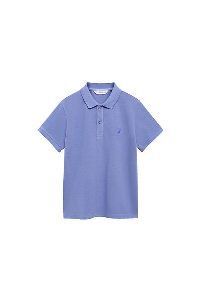 MANGO Modré chlapecké tričko Polo Neck 67975137