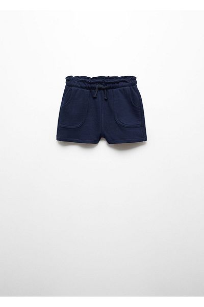 MANGO Woman Navy Blue Baby Girl Shorts & Bermuda 67036012