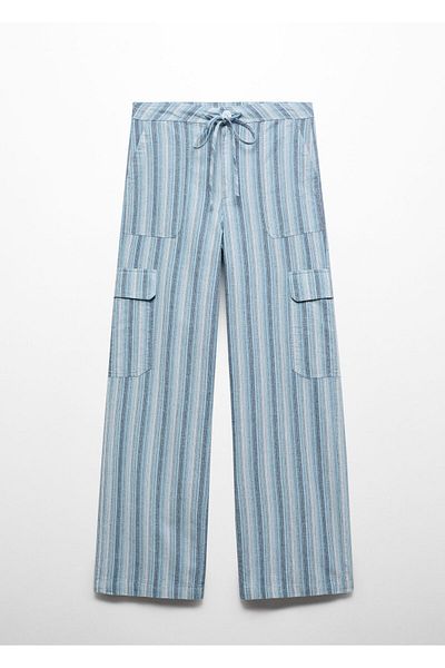 MANGO Blue Women's Trousers 67037912