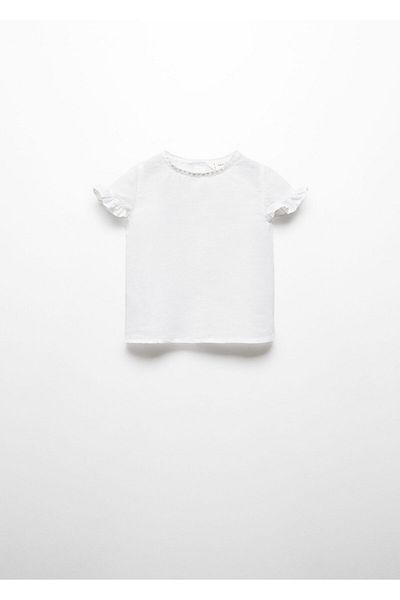MANGO Baby Girl Cherry White Blouse 67055146