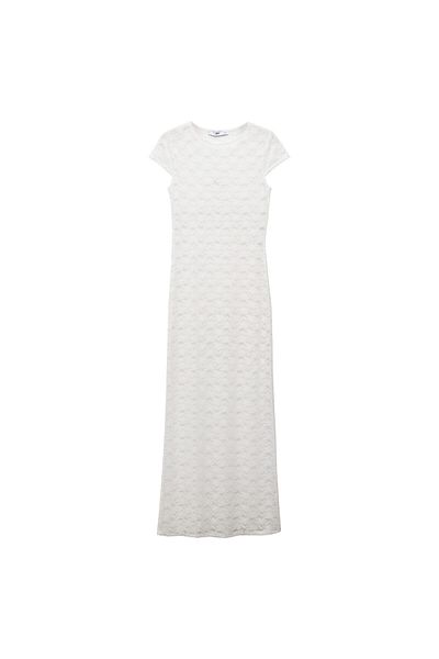MANGO Woman Λευκό Γυναικείο Φόρεμα 67097907