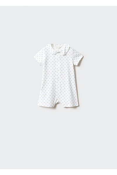 MANGO Unisex tmavě bílé pyžamové kalhoty 67096737
