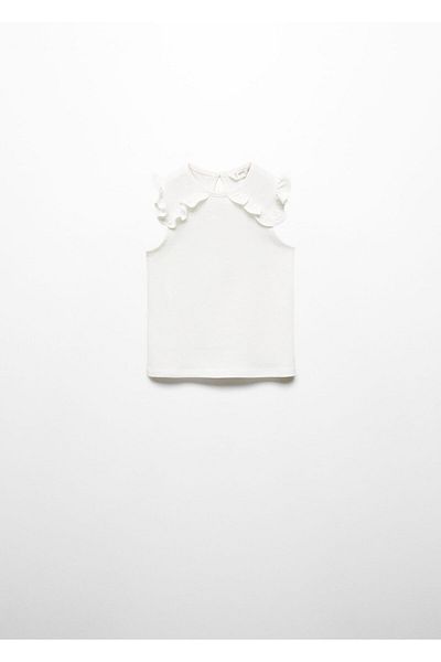MANGO Tricou alb cireș pentru fetiță 67036021