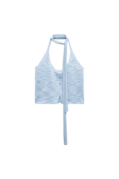 MANGO Woman Sky Blue Women's Bustier 67069604