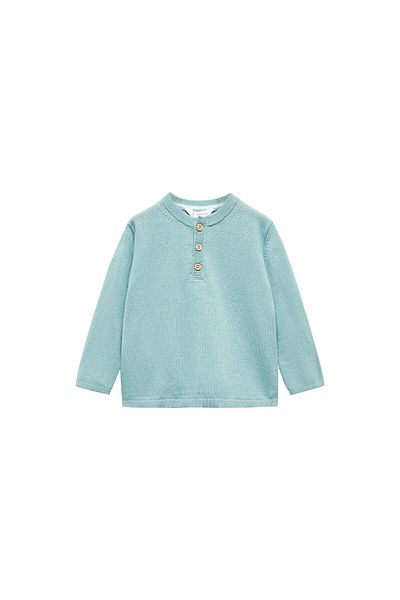 MANGO Woman Turquoise Baby Boy Sweater 67035144 -46