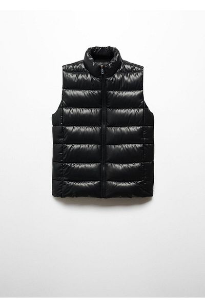 MANGO Woman Vesta neagră damă -67092908 Model