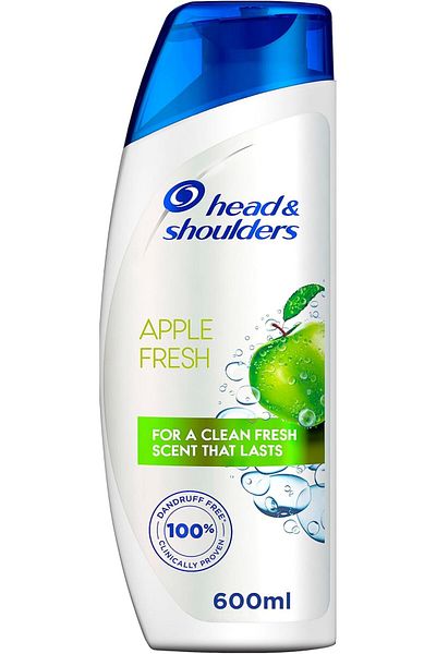 Head&Shoulders شامبو هيد اند شولدرز المضاد للقشرة برائحة التفاح للشعر الدهني، 600 مل