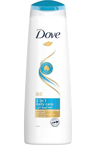 Dove DOVE Shampoo and Conditioner 2 in 1 for dry hair, Daily Care 2in1, nourishing care for up to 100% so